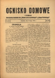 Ognisko Domowe: bezpłatny dodatek do "Głosu Leszczyńskiego" i &bdquo;Głosu Polskiego&rdquo; 1932.07.24 R.8 Nr30