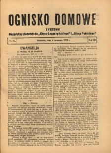 Ognisko Domowe: bezpłatny dodatek do "Głosu Leszczyńskiego" i &bdquo;Głosu Polskiego&rdquo; 1932.09.04 R.8 Nr36