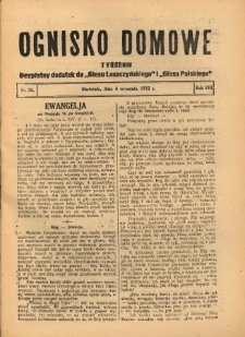 Ognisko Domowe: bezpłatny dodatek do "Głosu Leszczyńskiego" i „Głosu Polskiego” 1932.09.04 R.8 Nr36