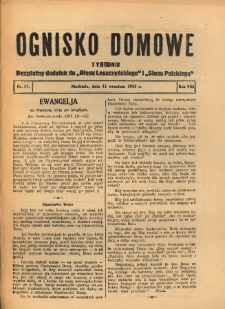 Ognisko Domowe: bezpłatny dodatek do "Głosu Leszczyńskiego" i &bdquo;Głosu Polskiego&rdquo; 1932.09.11 R.8 Nr37
