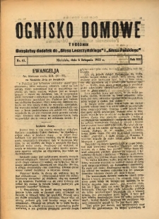 Ognisko Domowe: bezpłatny dodatek do "Głosu Leszczyńskiego" i &bdquo;Głosu Polskiego&rdquo; 1932.11.06 R.8 Nr45