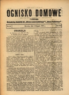 Ognisko Domowe: bezpłatny dodatek do "Głosu Leszczyńskiego" i „Głosu Polskiego” 1932.11.06 R.8 Nr45