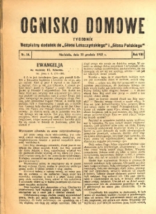 Ognisko Domowe: bezpłatny dodatek do "Głosu Leszczyńskiego" i &bdquo;Głosu Polskiego&rdquo; 1932.12.11 R.8 Nr50