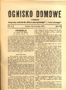 Ognisko Domowe: bezpłatny dodatek do "Głosu Leszczyńskiego" i &bdquo;Głosu Polskiego&rdquo; 1932.12.18 R.8 Nr51