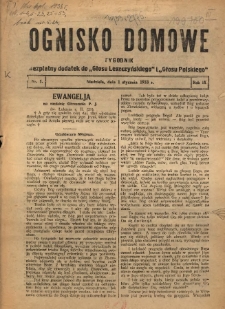 Ognisko Domowe: bezpłatny dodatek do "Głosu Leszczyńskiego" i &bdquo;Głosu Polskiego&rdquo; 1933.01.01 R.9 Nr1