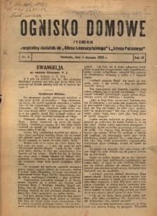 Ognisko Domowe: bezpłatny dodatek do "Głosu Leszczyńskiego" i „Głosu Polskiego” 1933.01.01 R.9 Nr1