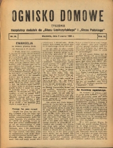 Ognisko Domowe: bezpłatny dodatek do "Głosu Leszczyńskiego" i &bdquo;Głosu Polskiego&rdquo; 1933.03.05 R.9 Nr10