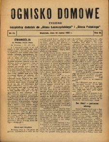 Ognisko Domowe: bezpłatny dodatek do "Głosu Leszczyńskiego" i „Głosu Polskiego” 1933.03.19 R.9 Nr12