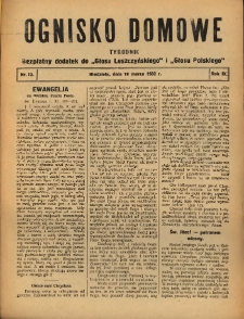 Ognisko Domowe: bezpłatny dodatek do "Głosu Leszczyńskiego" i &bdquo;Głosu Polskiego&rdquo; 1933.03.19 R.9 Nr12