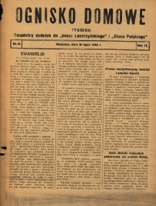 Ognisko Domowe: bezpłatny dodatek do "Głosu Leszczyńskiego" i &bdquo;Głosu Polskiego&rdquo; 1933.07.30 R.9 Nr31