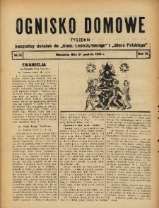 Ognisko Domowe: bezpłatny dodatek do "Głosu Leszczyńskiego" i „Głosu Polskiego” 1933.12.24 R.9 Nr52