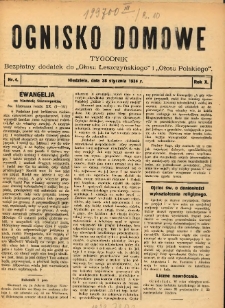 Ognisko Domowe: bezpłatny dodatek do "Głosu Leszczyńskiego" i „Głosu Polskiego” 1934.01.28 R.10 Nr4