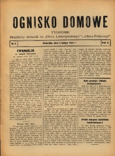 Ognisko Domowe: bezpłatny dodatek do "Głosu Leszczyńskiego" i „Głosu Polskiego” 1934.02.04 R.10 Nr5