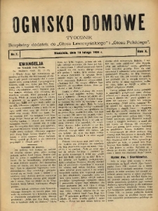 Ognisko Domowe: bezpłatny dodatek do "Głosu Leszczyńskiego" i „Głosu Polskiego” 1934.02.11 R.10 Nr6