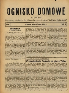 Ognisko Domowe: bezpłatny dodatek do "Głosu Leszczyńskiego" i „Głosu Polskiego” 1934.02.25 R.10 Nr8