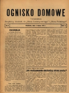 Ognisko Domowe: bezpłatny dodatek do "Głosu Leszczyńskiego" i „Głosu Polskiego” 1934.03.04 R.10 Nr9