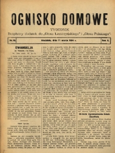 Ognisko Domowe: bezpłatny dodatek do "Głosu Leszczyńskiego" i &bdquo;Głosu Polskiego&rdquo; 1934.03.11 R.10 Nr10