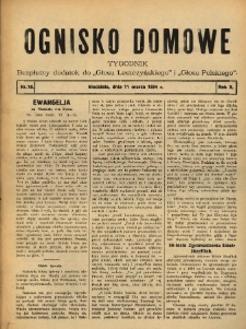 Ognisko Domowe: bezpłatny dodatek do "Głosu Leszczyńskiego" i „Głosu Polskiego” 1934.03.11 R.10 Nr10