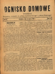 Ognisko Domowe: bezpłatny dodatek do "Głosu Leszczyńskiego" i „Głosu Polskiego” 1934.03.25 R.10 Nr12