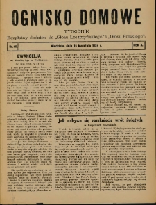 Ognisko Domowe: bezpłatny dodatek do "Głosu Leszczyńskiego" i „Głosu Polskiego” 1934.04.15 R.10 Nr15