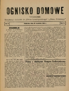 Ognisko Domowe: bezpłatny dodatek do "Głosu Leszczyńskiego" i &bdquo;Głosu Polskiego&rdquo; 1934.04.29 R.10 Nr17