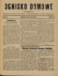 Ognisko Domowe: bezpłatny dodatek do "Głosu Leszczyńskiego" i &bdquo;Głosu Polskiego&rdquo; 1934.05.06 R.10 Nr18