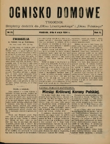 Ognisko Domowe: bezpłatny dodatek do "Głosu Leszczyńskiego" i „Głosu Polskiego” 1934.05.06 R.10 Nr18
