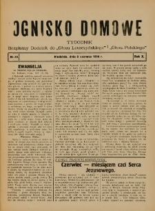 Ognisko Domowe: bezpłatny dodatek do "Głosu Leszczyńskiego" i „Głosu Polskiego” 1934.06.03 R.10 Nr22