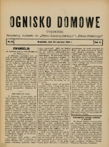 Ognisko Domowe: bezpłatny dodatek do "Głosu Leszczyńskiego" i „Głosu Polskiego” 1934.06.24 R.10 Nr25