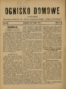 Ognisko Domowe: bezpłatny dodatek do "Głosu Leszczyńskiego" i &bdquo;Głosu Polskiego&rdquo; 1934.07.08 R.10 Nr27