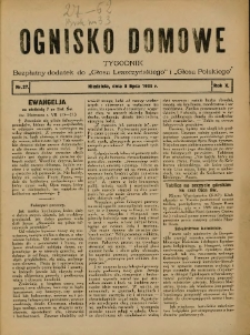 Ognisko Domowe: bezpłatny dodatek do "Głosu Leszczyńskiego" i „Głosu Polskiego” 1934.07.08 R.10 Nr27