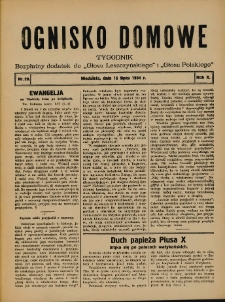 Ognisko Domowe: bezpłatny dodatek do "Głosu Leszczyńskiego" i &bdquo;Głosu Polskiego&rdquo; 1934.07.15 R.10 Nr28