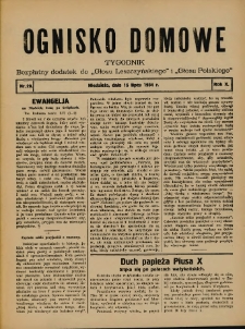 Ognisko Domowe: bezpłatny dodatek do "Głosu Leszczyńskiego" i „Głosu Polskiego” 1934.07.15 R.10 Nr28