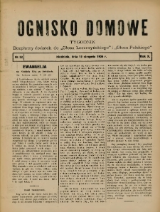 Ognisko Domowe: bezpłatny dodatek do "Głosu Leszczyńskiego" i &bdquo;Głosu Polskiego&rdquo; 1934.08.12 R.10 Nr32