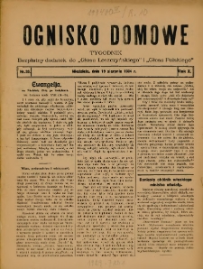 Ognisko Domowe: bezpłatny dodatek do "Głosu Leszczyńskiego" i „Głosu Polskiego” 1934.08.19 R.10 Nr33
