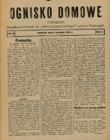 Ognisko Domowe: bezpłatny dodatek do "Głosu Leszczyńskiego" i &bdquo;Głosu Polskiego&rdquo; 1934.09.09 R.10 Nr36