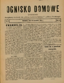 Ognisko Domowe: bezpłatny dodatek do "Głosu Leszczyńskiego" i „Głosu Polskiego” 1934.09.16 R.10 Nr37