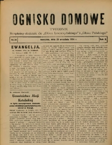 Ognisko Domowe: bezpłatny dodatek do "Głosu Leszczyńskiego" i &bdquo;Głosu Polskiego&rdquo; 1934.09.23 R.10 Nr38