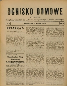 Ognisko Domowe: bezpłatny dodatek do "Głosu Leszczyńskiego" i „Głosu Polskiego” 1934.09.23 R.10 Nr38