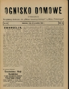 Ognisko Domowe: bezpłatny dodatek do "Głosu Leszczyńskiego" i &bdquo;Głosu Polskiego&rdquo; 1934.09.30 R.10 Nr39