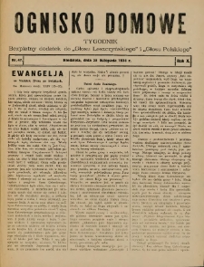 Ognisko Domowe: bezpłatny dodatek do "Głosu Leszczyńskiego" i „Głosu Polskiego” 1934.11.25 R.10 Nr47