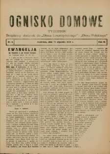 Ognisko Domowe: bezpłatny dodatek do "Głosu Leszczyńskiego" i &bdquo;Głosu Polskiego&rdquo; 1935.01.13 R.11 Nr2