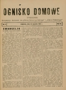 Ognisko Domowe: bezpłatny dodatek do "Głosu Leszczyńskiego" i &bdquo;Głosu Polskiego&rdquo; 1935.01.20 R.11 Nr3