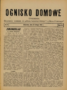 Ognisko Domowe: bezpłatny dodatek do "Głosu Leszczyńskiego" i &bdquo;Głosu Polskiego&rdquo; 1935.02.24 R.11 Nr8