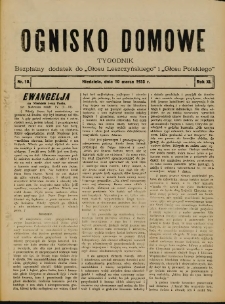 Ognisko Domowe: bezpłatny dodatek do "Głosu Leszczyńskiego" i &bdquo;Głosu Polskiego&rdquo; 1935.03.10 R.11 Nr10