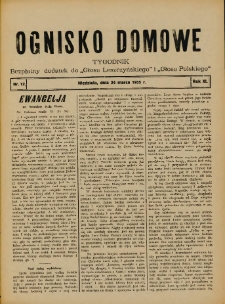 Ognisko Domowe: bezpłatny dodatek do "Głosu Leszczyńskiego" i „Głosu Polskiego” 1935.03.24 R.11 Nr12