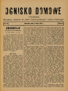 Ognisko Domowe: bezpłatny dodatek do "Głosu Leszczyńskiego" i &bdquo;Głosu Polskiego&rdquo; 1935.05.05 R.11 Nr18
