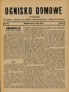 Ognisko Domowe: bezpłatny dodatek do "Głosu Leszczyńskiego" i „Głosu Polskiego” 1935.05.12 R.11 Nr19