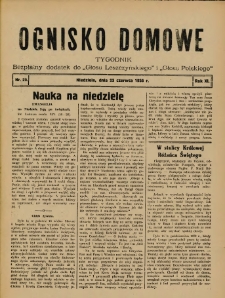 Ognisko Domowe: bezpłatny dodatek do "Głosu Leszczyńskiego" i &bdquo;Głosu Polskiego&rdquo; 1935.06.23 R.11 Nr25