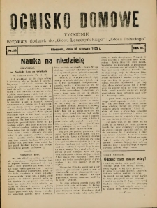 Ognisko Domowe: bezpłatny dodatek do "Głosu Leszczyńskiego" i &bdquo;Głosu Polskiego&rdquo; 1935.06.23 R.11 Nr26